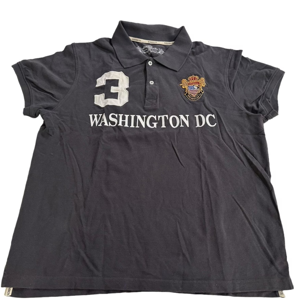 Robin Ruth Washington DC #3 Men's Black 100% Cotton Polo Shirt Size 2XL